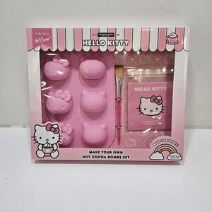 Hello Kitty Hot Cocoa Bombs Set 15 Pc. Silicone Mold, Brush, Gift Bags & Book